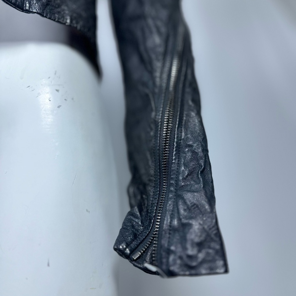🅽🅴🆆 Rachel Roy 100% leather jacket, 100% silk lined jacket, graffiti print XS - Picture 11 of 17